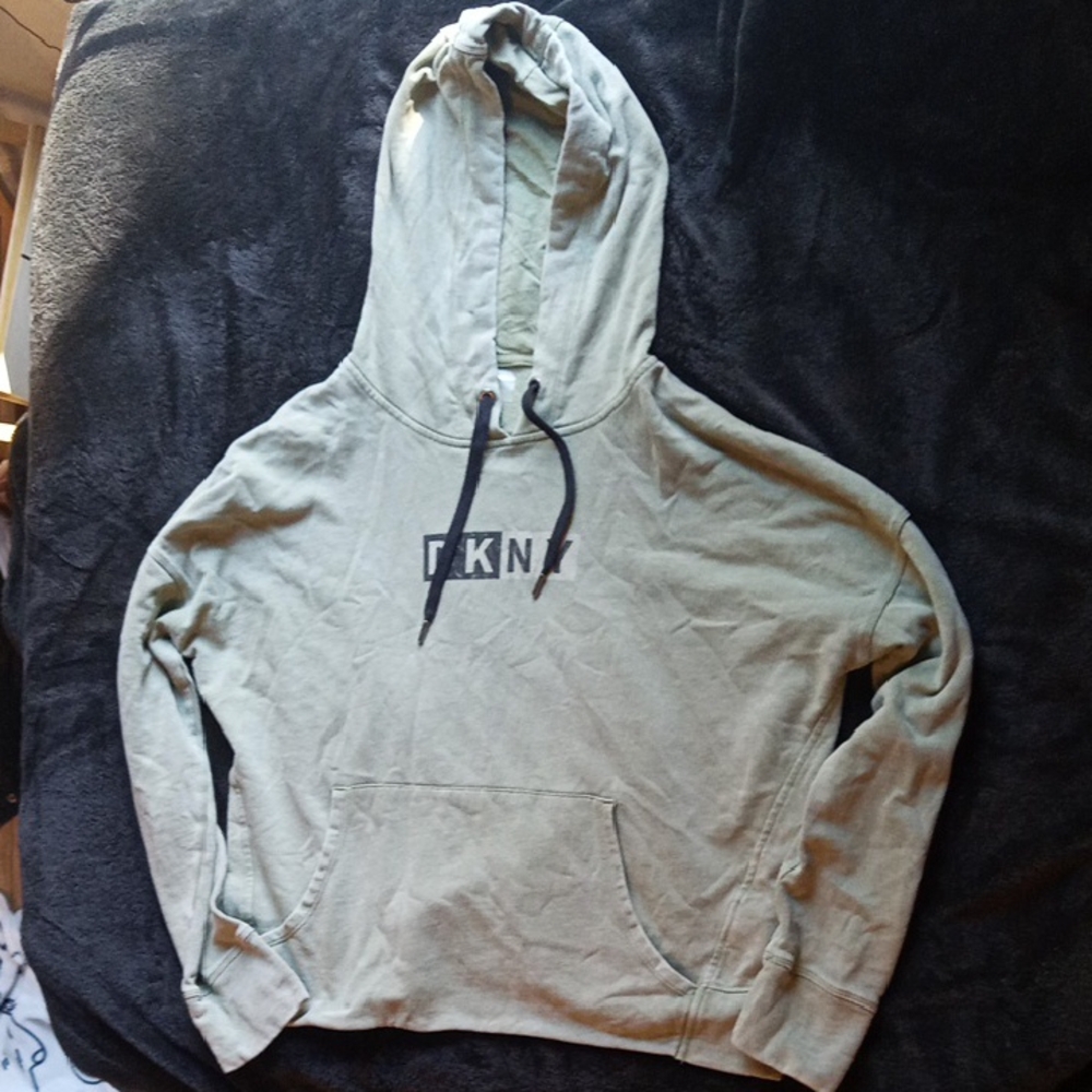 DKNY Women's Light Gray Hoodie